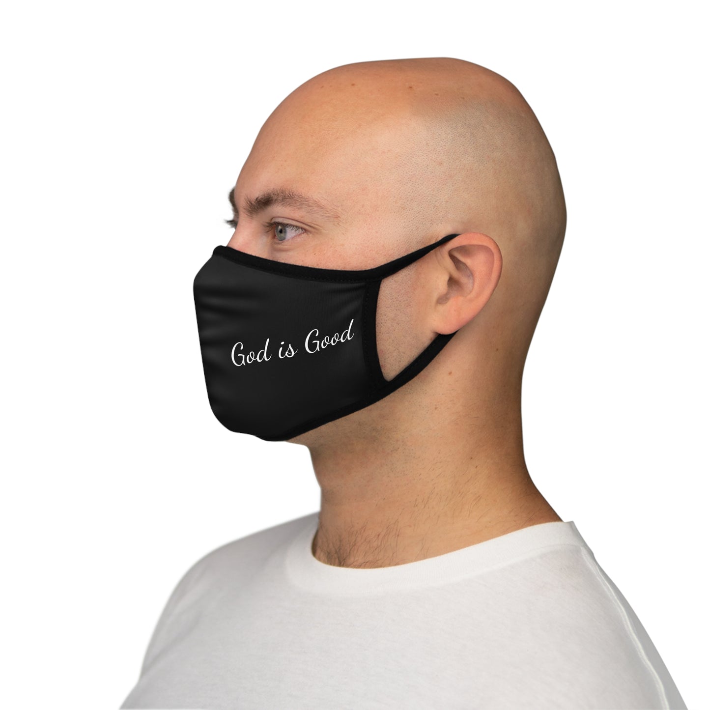 God Is Good Fitted Polyester Face Mask