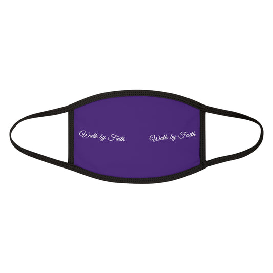 Walk By Faith Fitted Polyester Face Mask