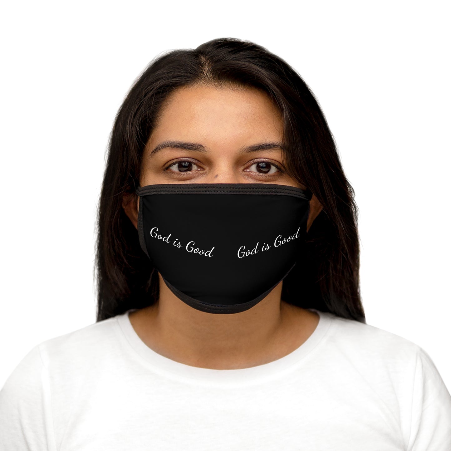 God Is Good Fitted Polyester Face Mask