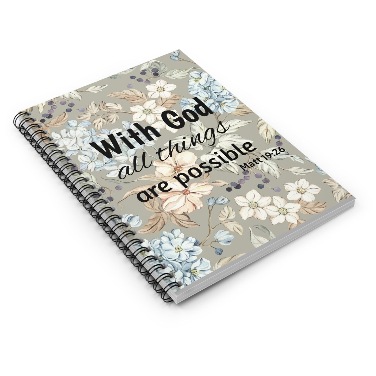 With God Spiral Notebook - Ruled Line