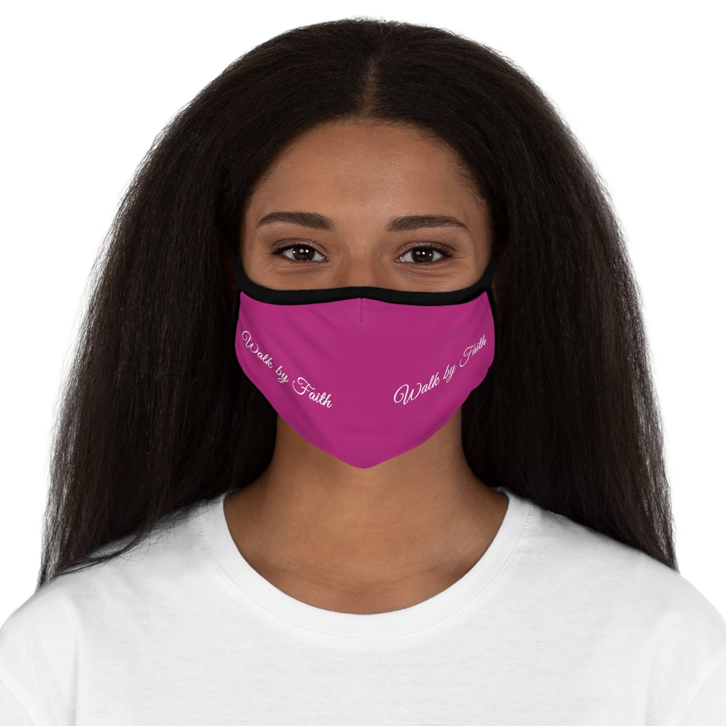 Walk By Faith Fitted Polyester Face Mask
