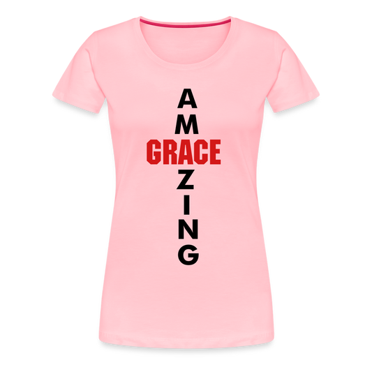 Amazing Grace Women’s Premium T-Shirt - pink