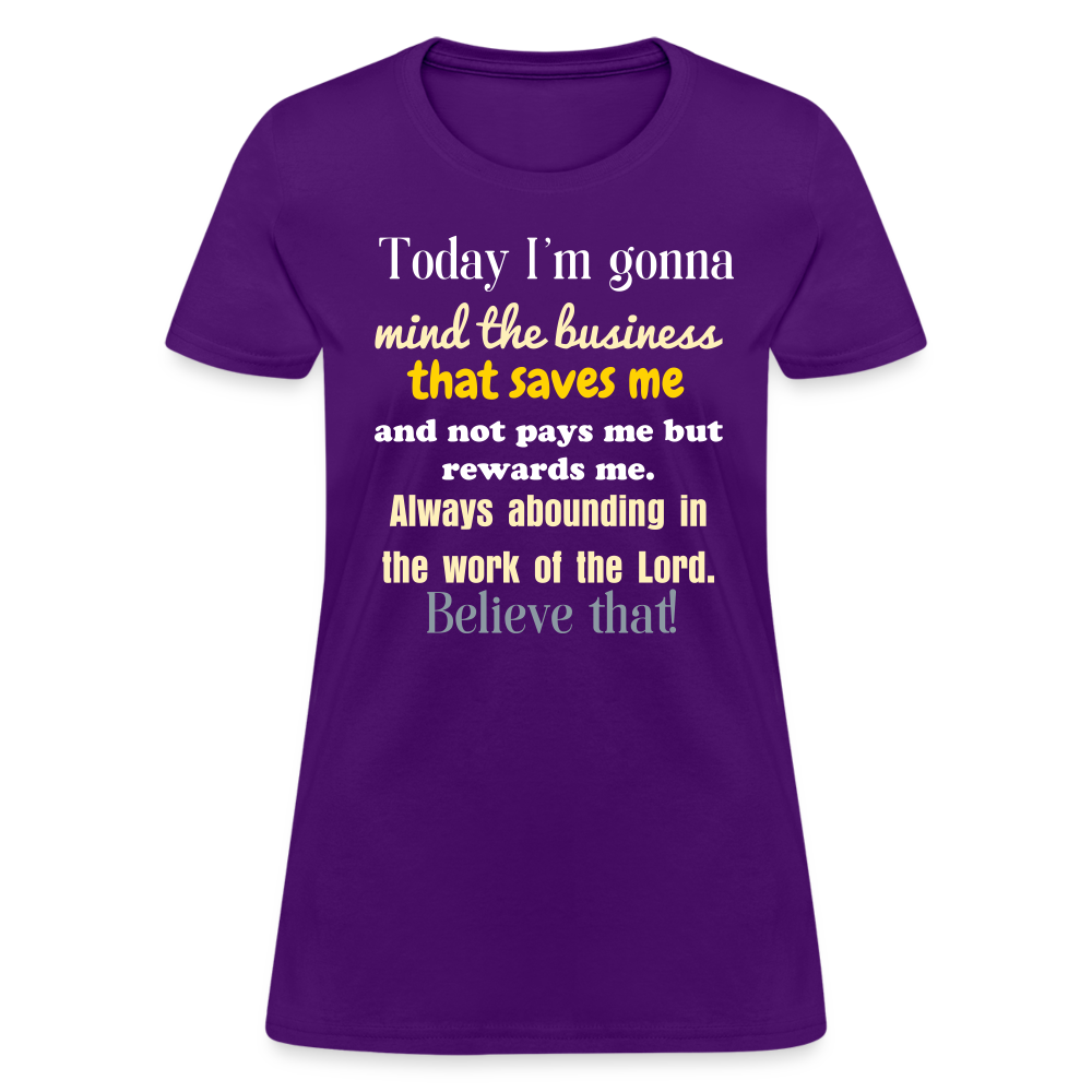 Mind the Business Women's T-Shirt - purple