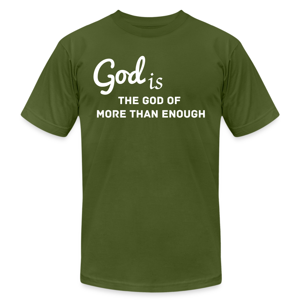 God Is Unisex Jersey T-Shirt by Bella + Canvas - olive