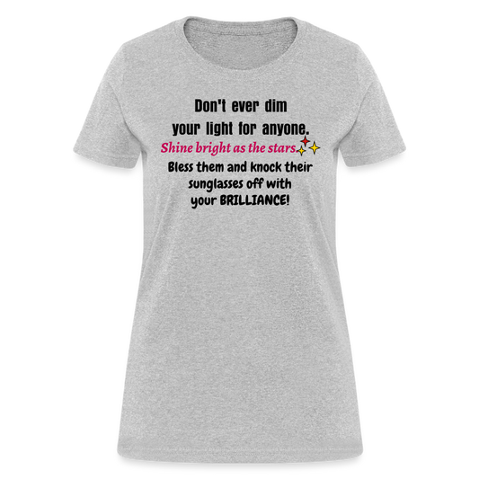 Shine Women's T-Shirt - heather gray