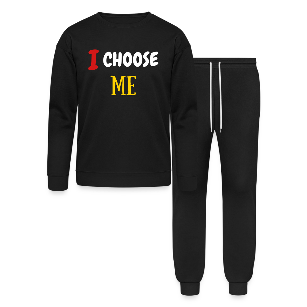 I Choose Me Lounge Wear Set by Bella + Canvas - black