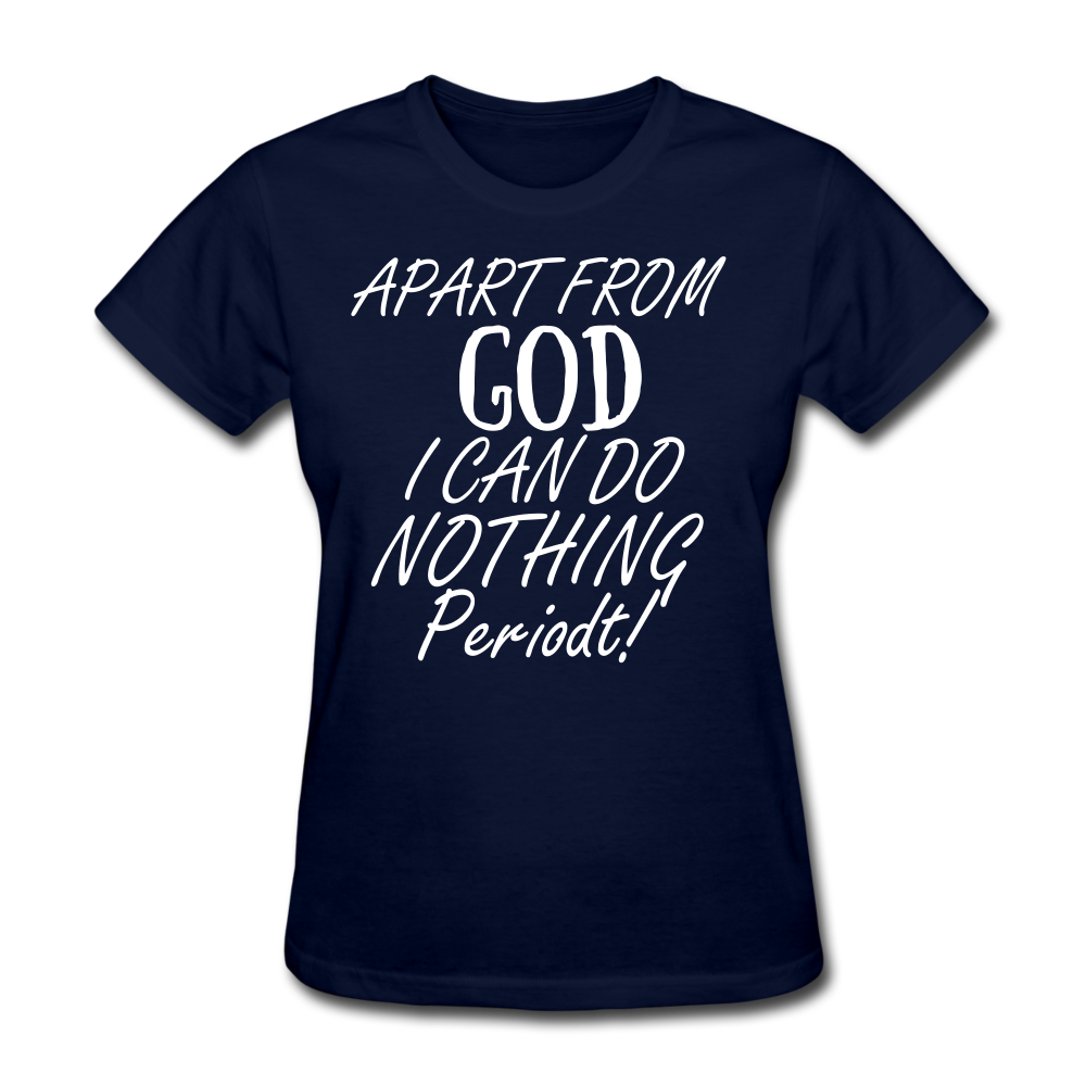 Apart From God Women's T-Shirt - navy