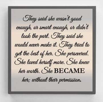 Became Her Canvas Print