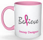 Believe Coffee Mug (Pink) - 11 oz-Coffee Mug-Jonnay Designs, LLC-Jonnay Designs™