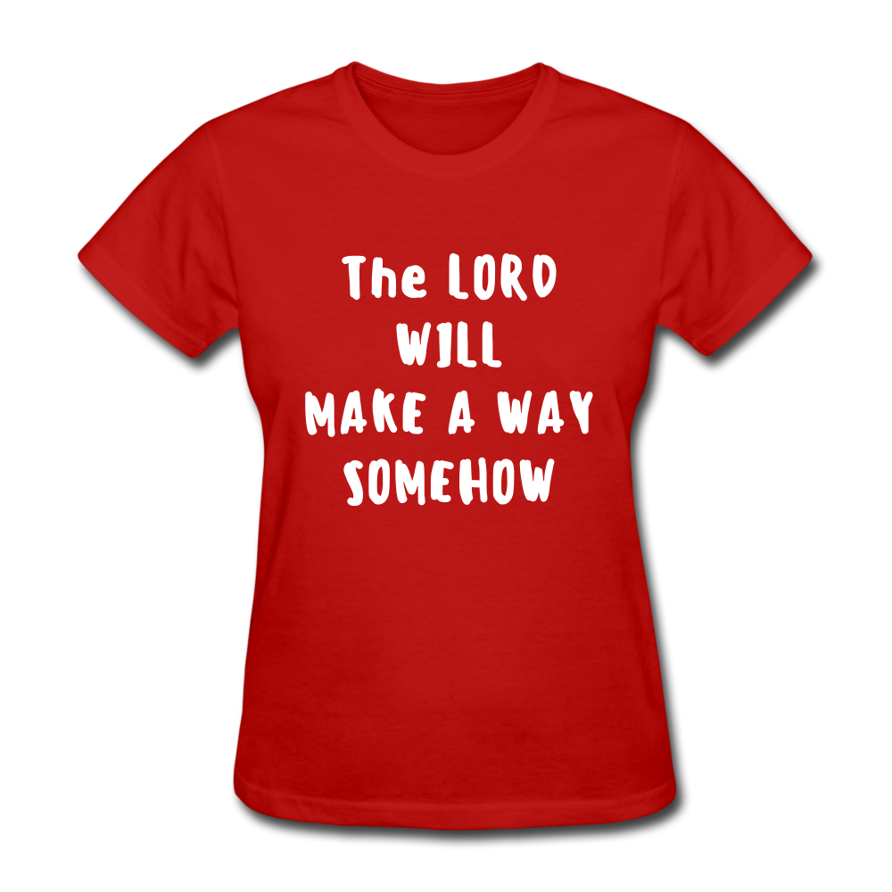 Make A Way Women's T-Shirt - red
