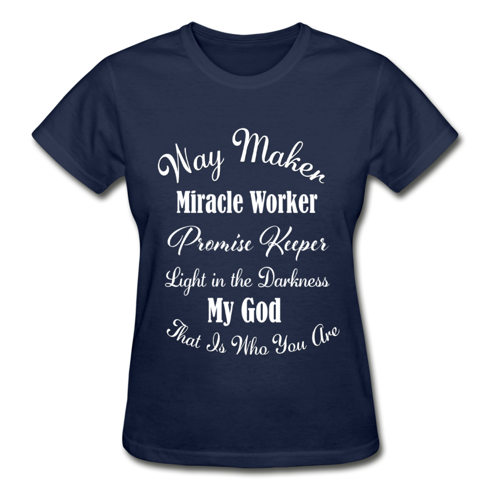 Way Maker Gildan Ultra Cotton Ladies T-Shirt - navy