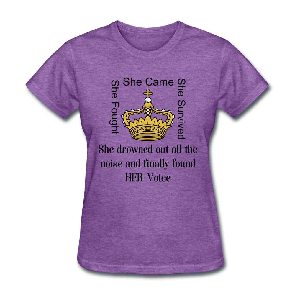 Found HER Voice Women's T-Shirt - purple heather