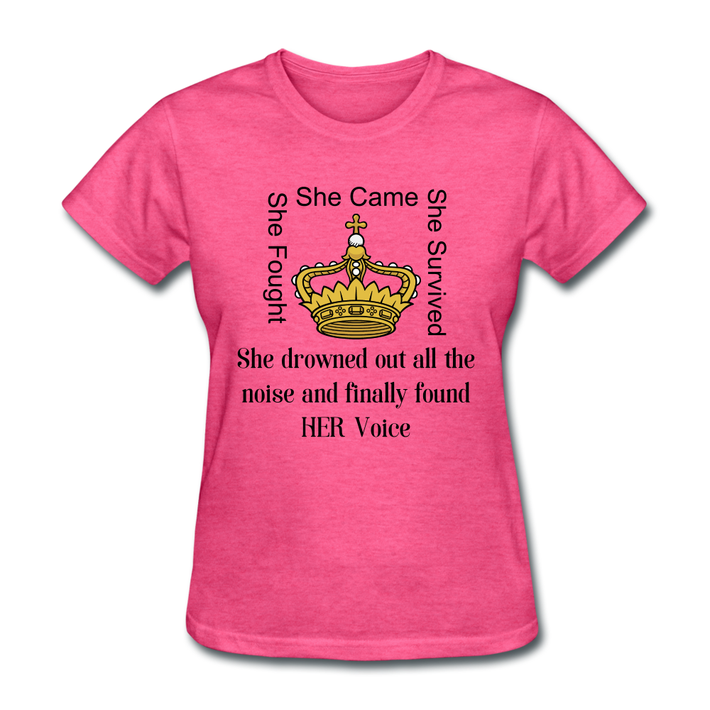 Found HER Voice Women's T-Shirt - heather pink