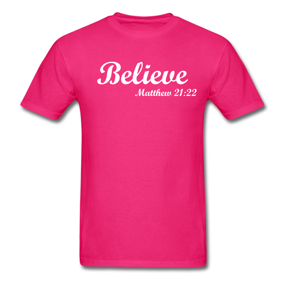 Believe Unisex Classic T-Shirt - fuchsia