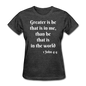 Greater Is He Women's T-Shirt - heather black