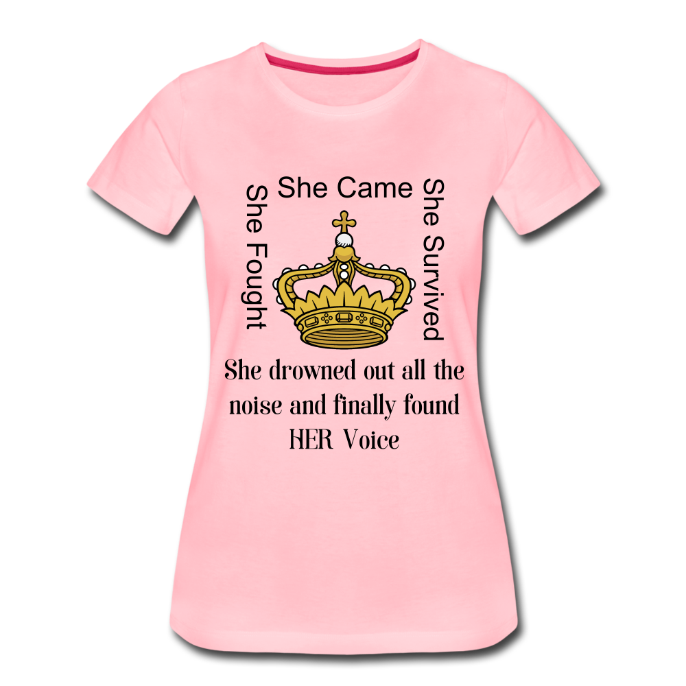 Found Her Voice Women’s Premium T-Shirt - pink