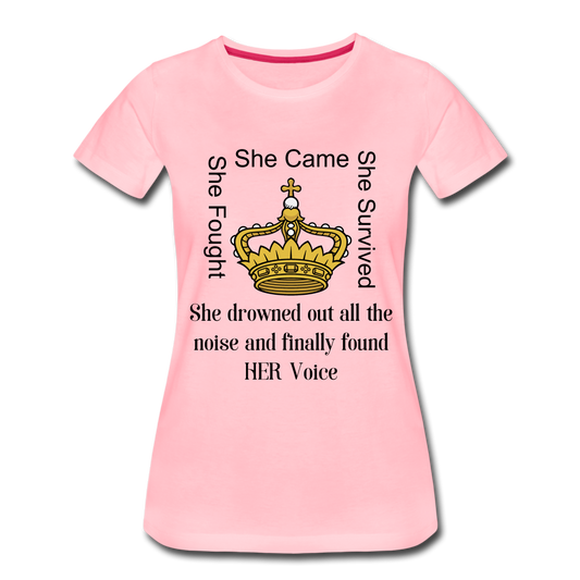 Found Her Voice Women’s Premium T-Shirt - pink