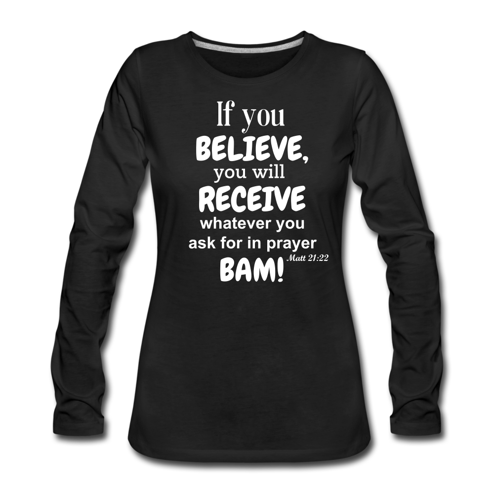 BAM Women's Premium Long Sleeve T-Shirt - black