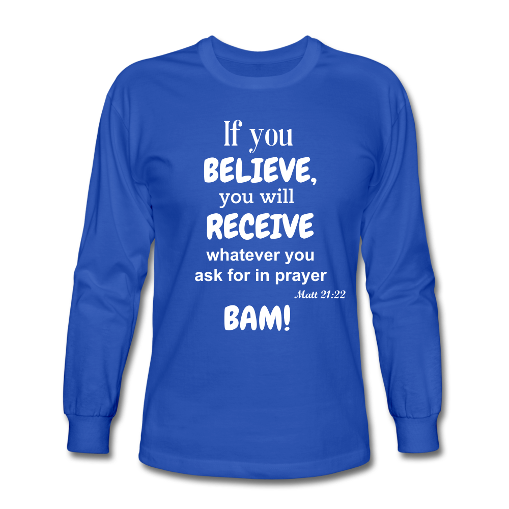 BAM Men's Long Sleeve T-Shirt - royal blue
