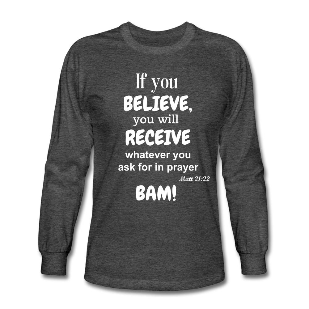 BAM Men's Long Sleeve T-Shirt - heather black