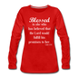 Blessed Is She Women's Premium Long Sleeve T-Shirt - red