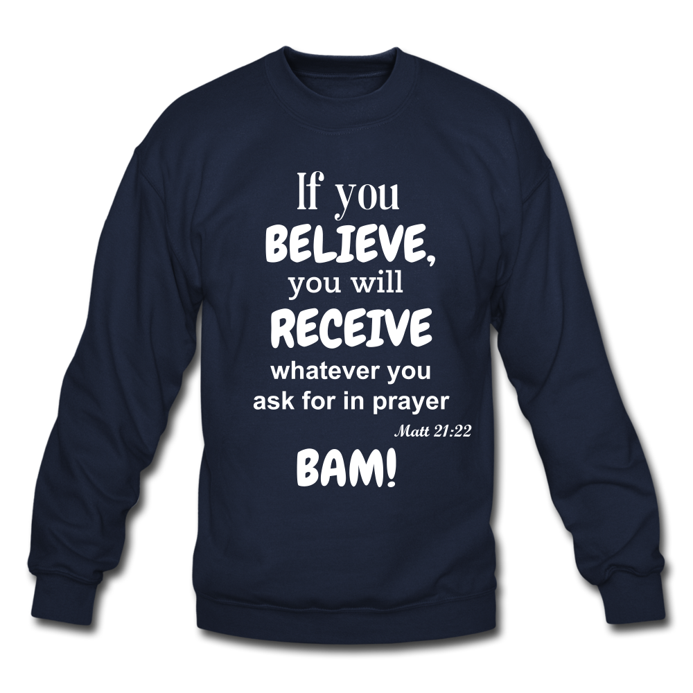 BAM Unisex Crewneck Sweatshirt - navy