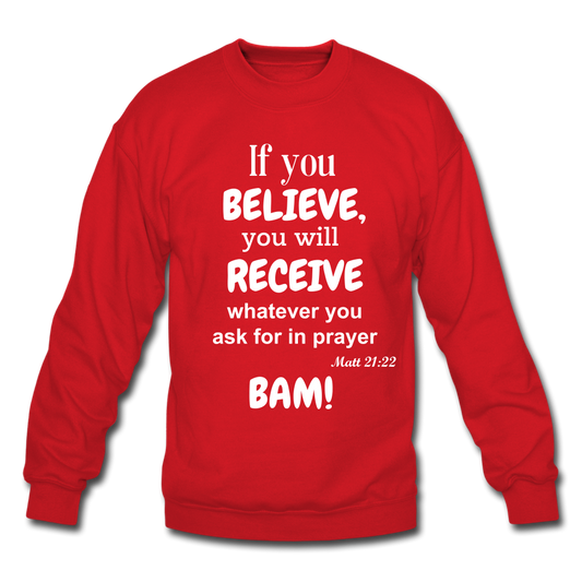 BAM Unisex Crewneck Sweatshirt - red