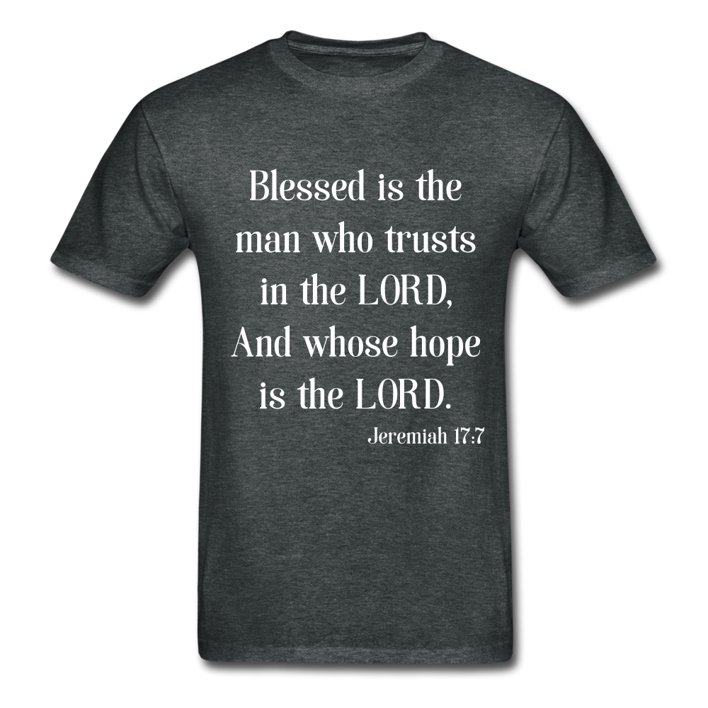 Blessed Is The Man Men's Long Sleeve T-Shirt - deep heather