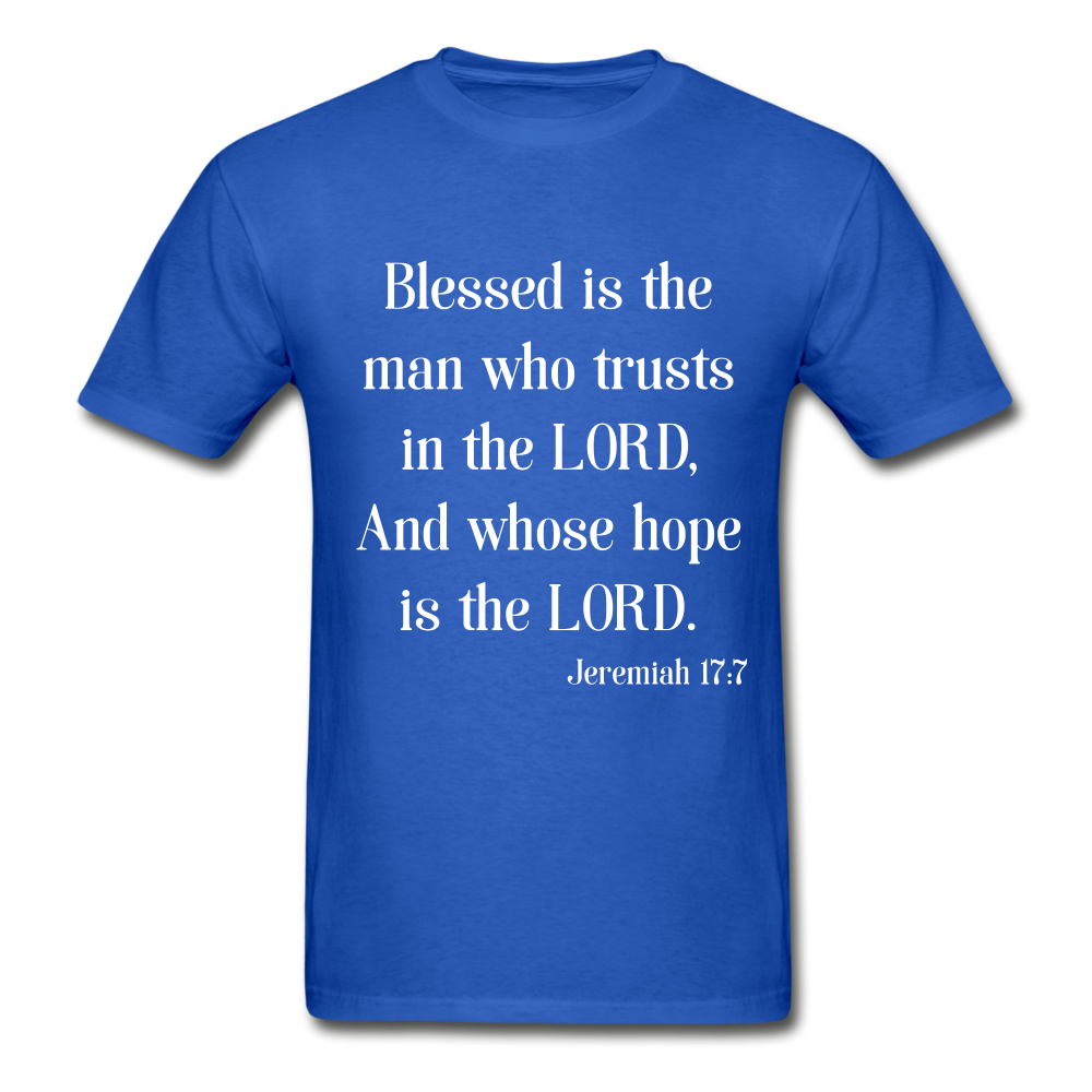 Blessed Is The Man Men's Long Sleeve T-Shirt - royal blue