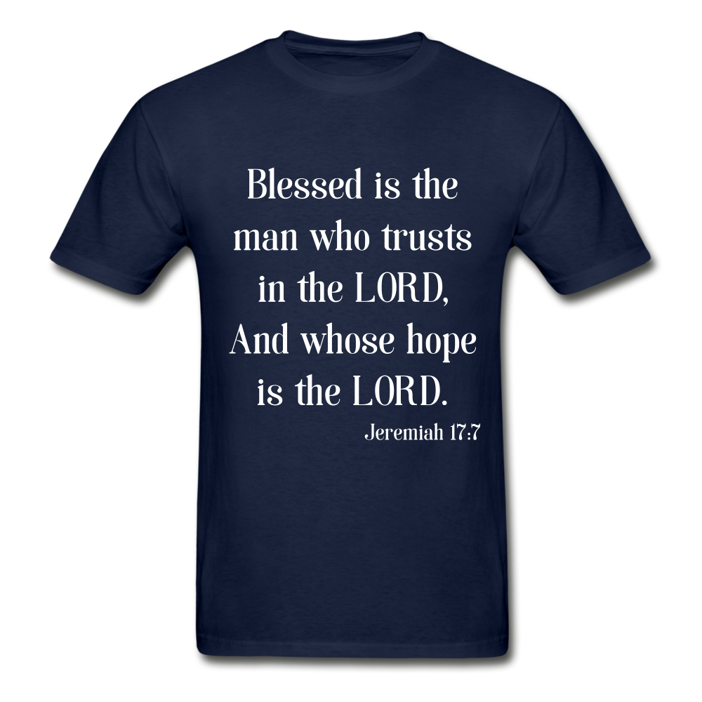 Blessed Is The Man Men's Long Sleeve T-Shirt - navy
