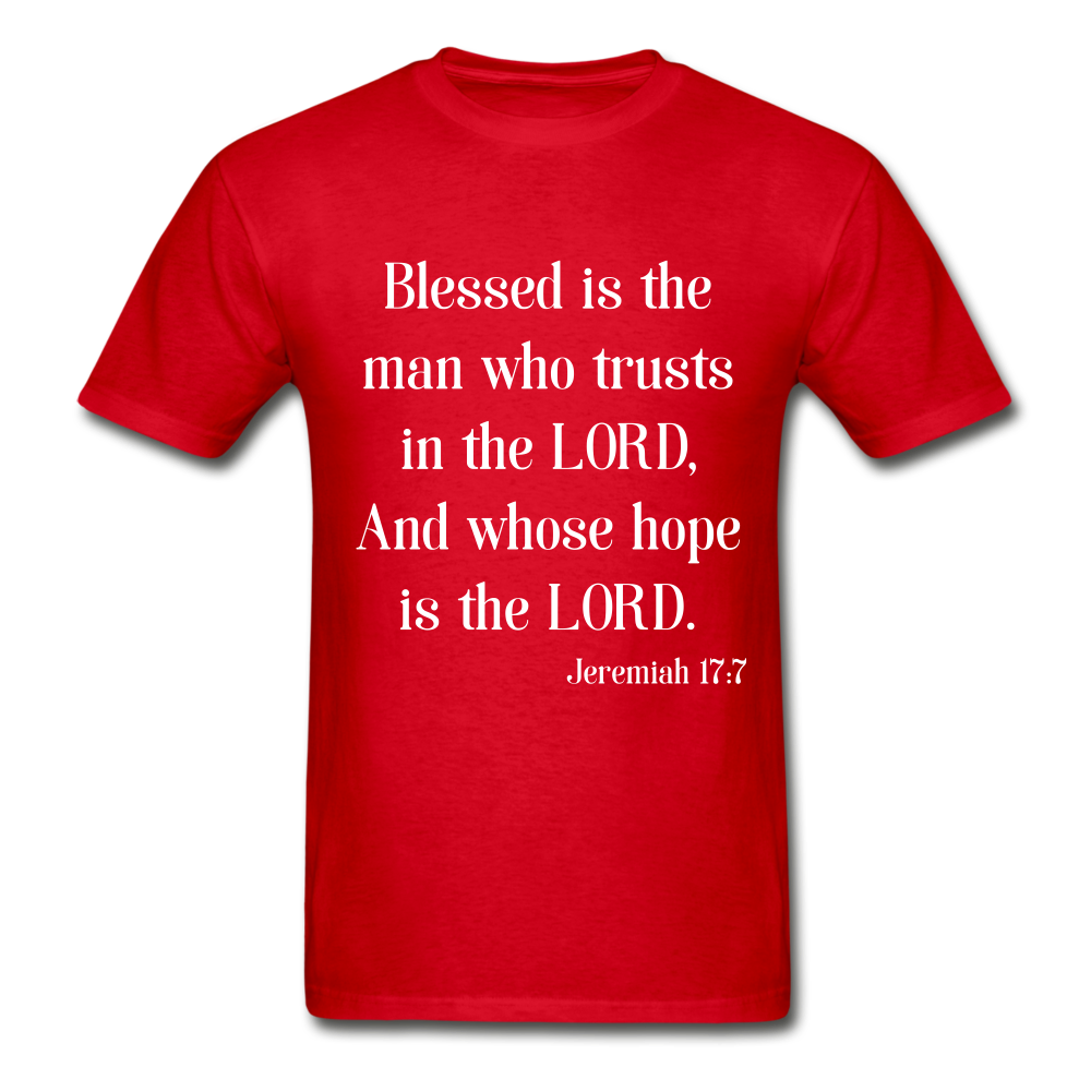 Blessed Is The Man Men's Long Sleeve T-Shirt - red