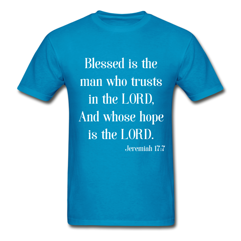 Blessed Is The Man Men's Long Sleeve T-Shirt - turquoise