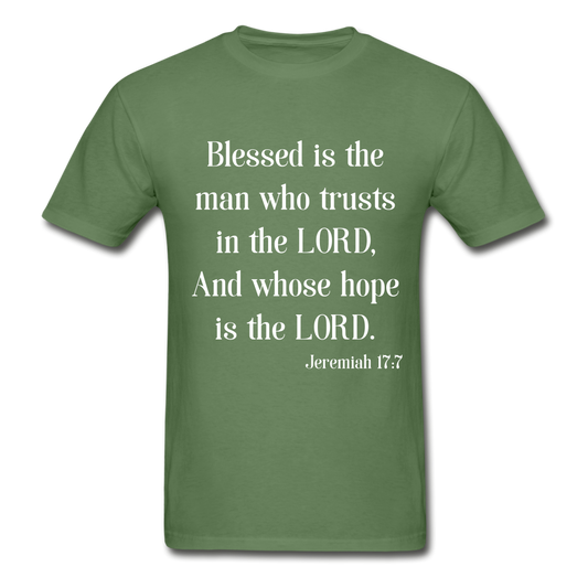 Blessed Is The Man Men's Long Sleeve T-Shirt - military green