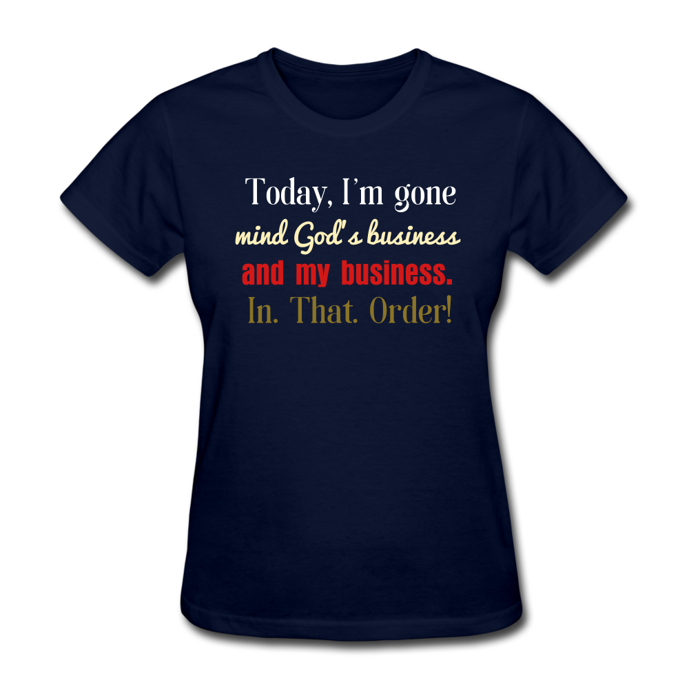 God's Business Women's T-Shirt - navy