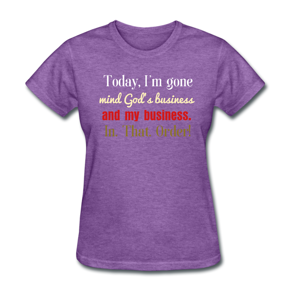 God's Business Women's T-Shirt - purple heather