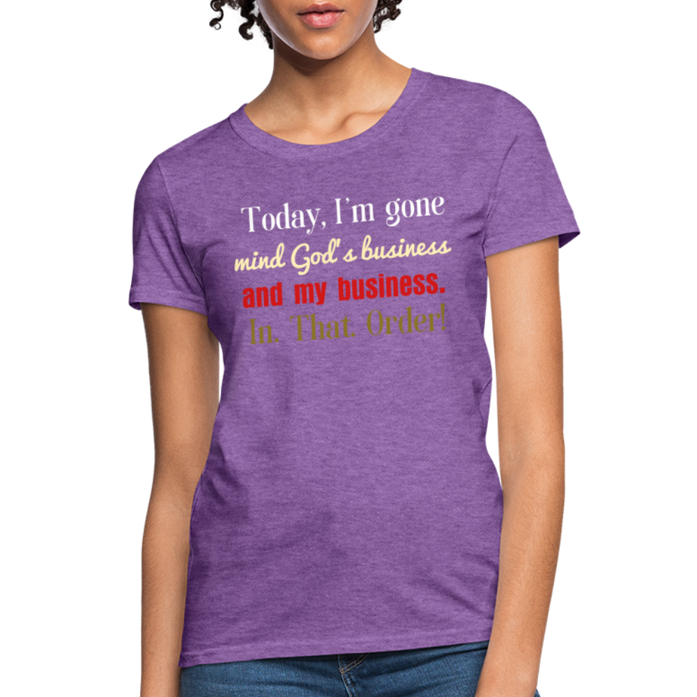 God's Business Women's T-Shirt - purple heather