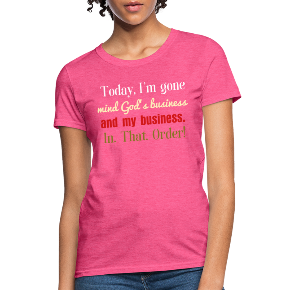 God's Business Women's T-Shirt - heather pink
