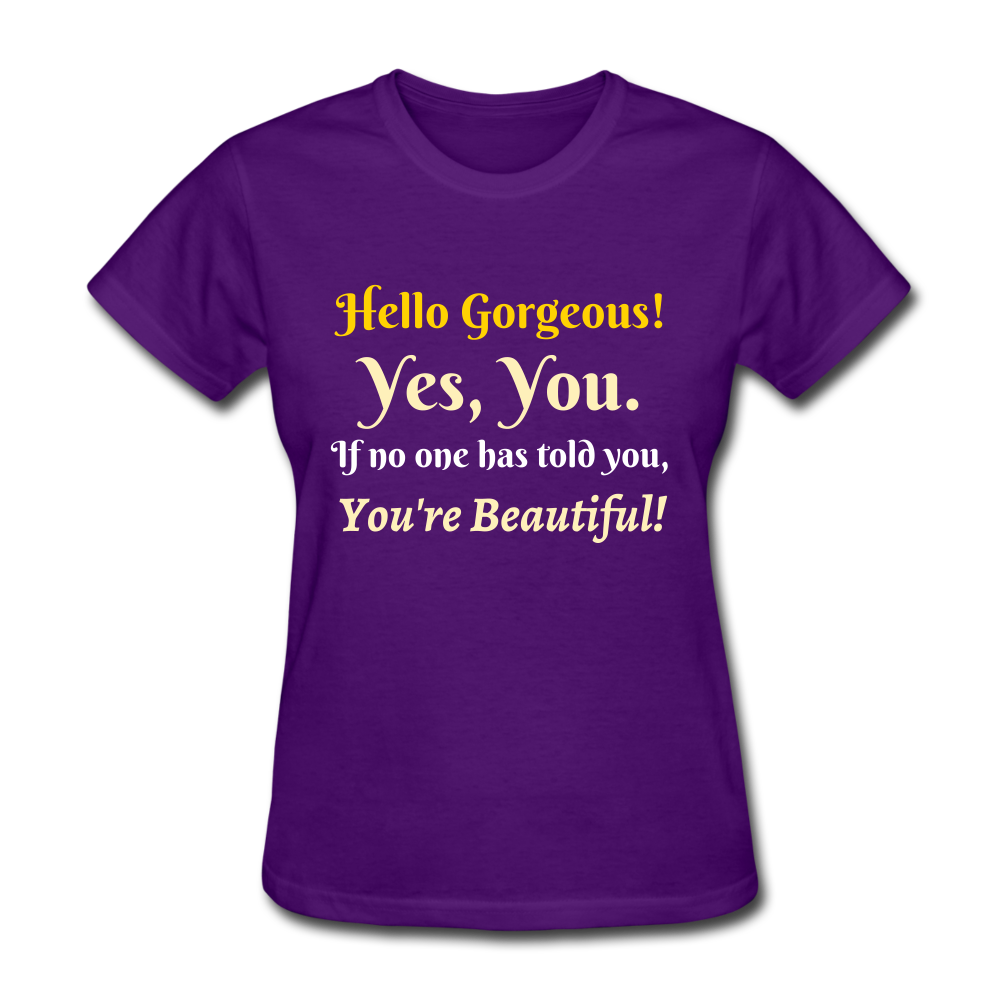 Hello Gorgeous Women's T-Shirt - purple