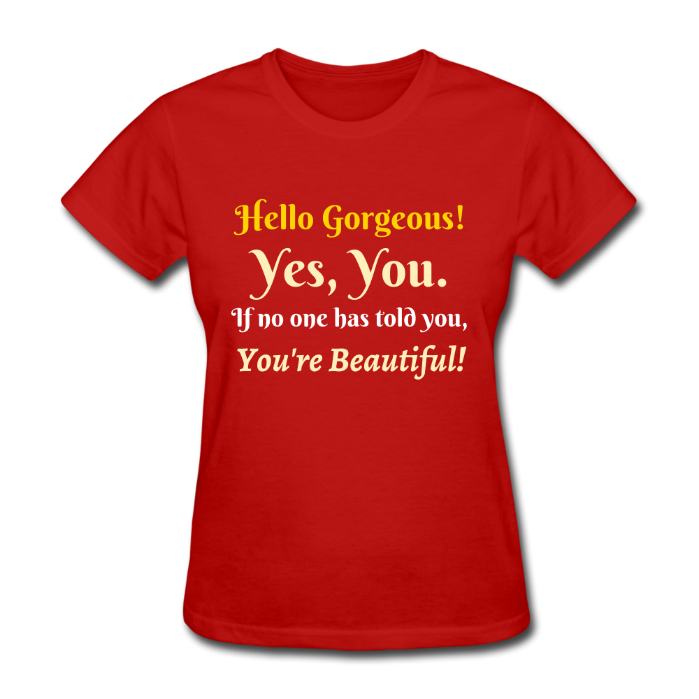 Hello Gorgeous Women's T-Shirt - red