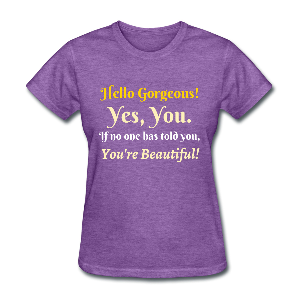 Hello Gorgeous Women's T-Shirt - purple heather