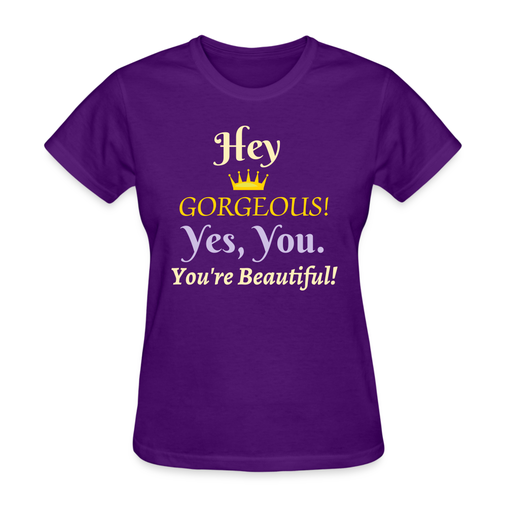 Hey Gorgeous Women's T-Shirt - purple
