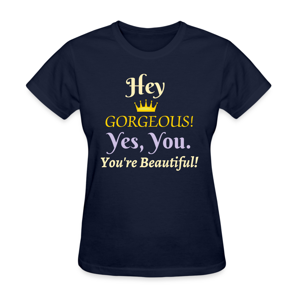 Hey Gorgeous Women's T-Shirt - navy