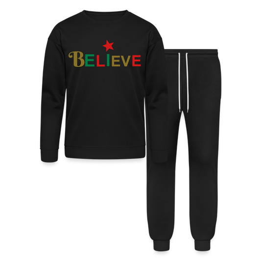 Believe Lounge Wear Set by Bella + Canvas - black