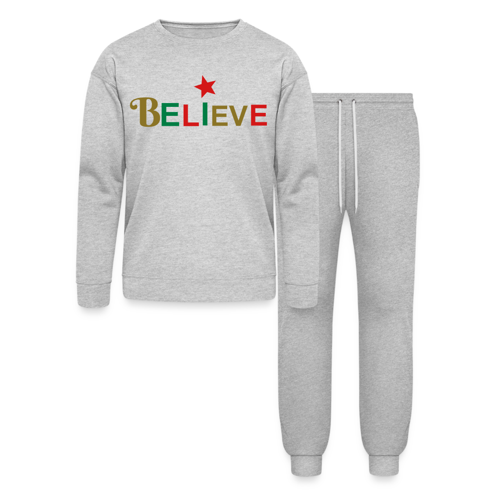 Believe Lounge Wear Set by Bella + Canvas - heather gray