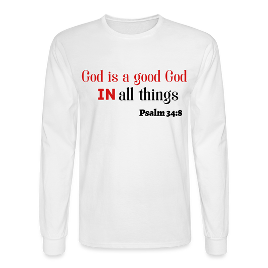 Good God Men's Long Sleeve T-Shirt - white
