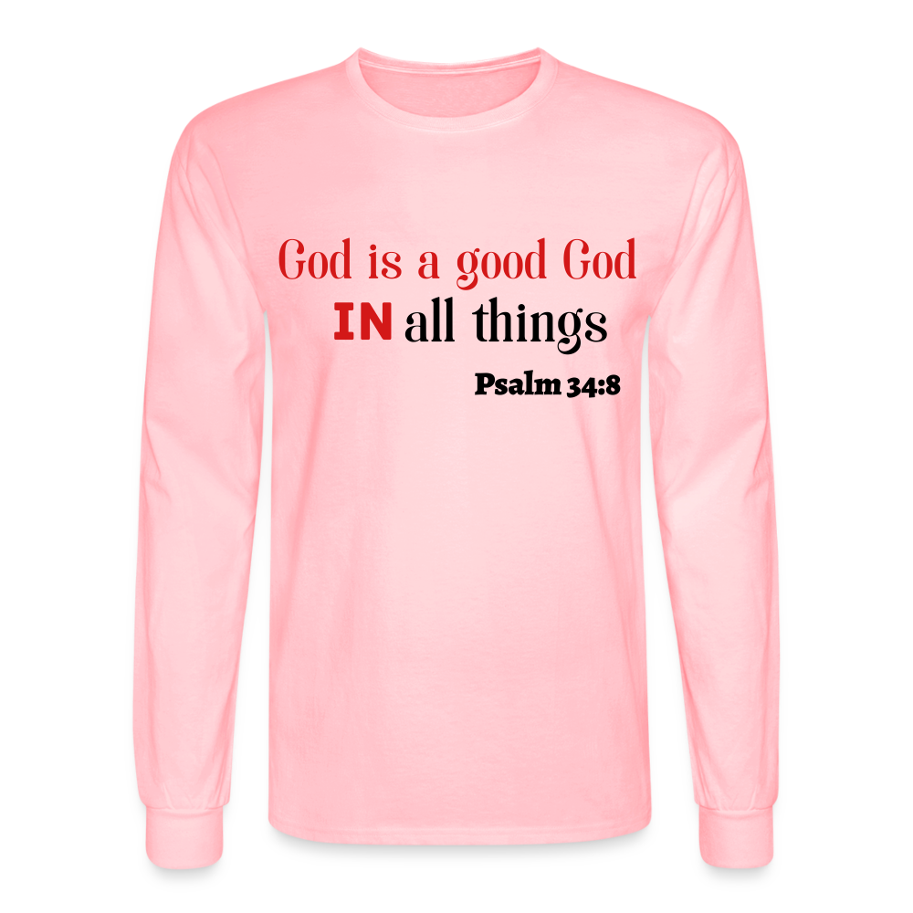 Good God Men's Long Sleeve T-Shirt - pink