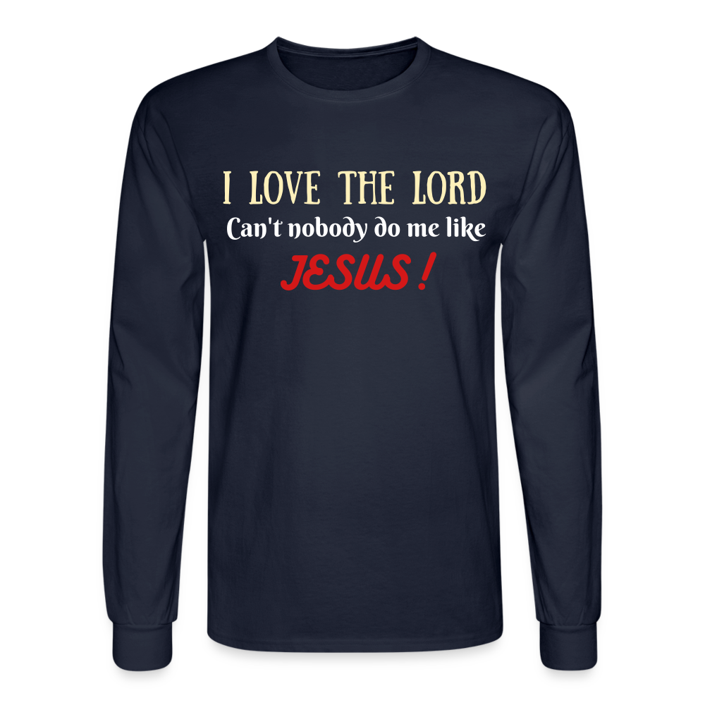 I Love The Lord Men's Long Sleeve T-Shirt - navy